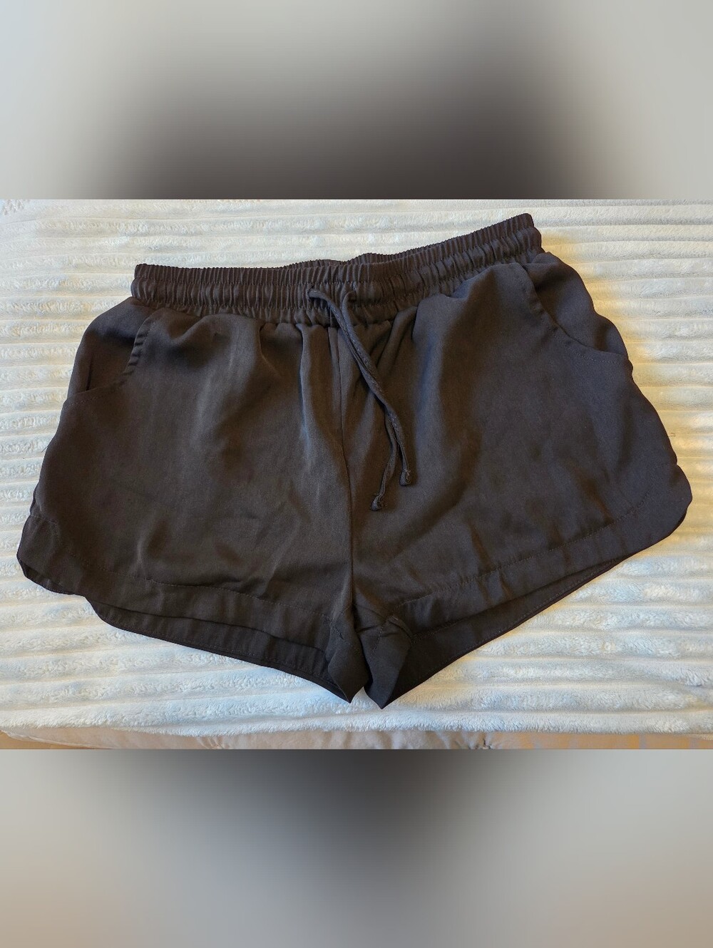Charlotte Russe Black Elastic Waist Athletic Shorts